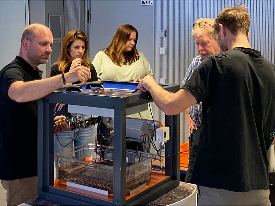 Einführungsveranstaltung mit neuer Wärmepumpe