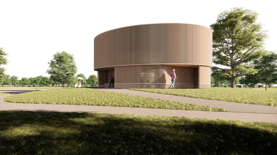 Rendering für einen neuen Jugendtreff in Ingersheim 