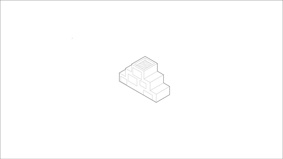 Axonometrie einer Hausansicht der Studienarbeit "Leben vor der Stadt"