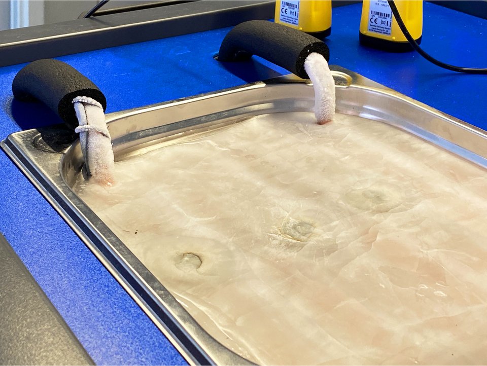 Neue Wärmepumpe produziert Eis