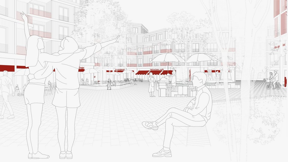 Atmosphäre Hof der Master-Thesis How to not demolish a building