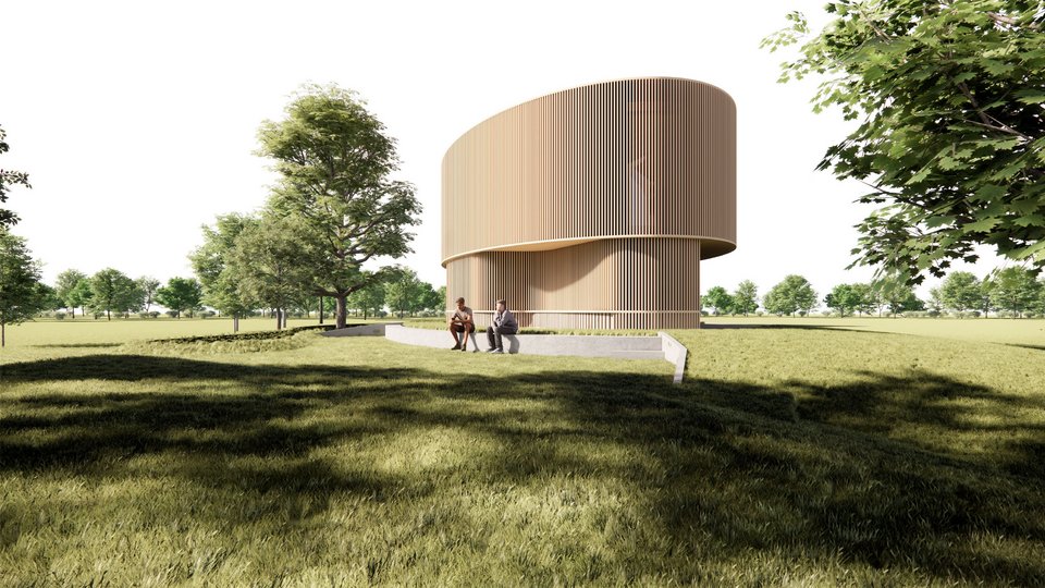 Rendering für einen neuen Jugendtreff in Ingersheim 