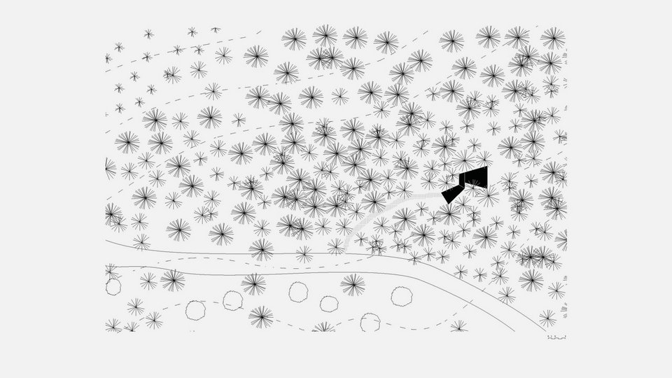 Lageplan der Studienarbeit "Waldkapelle"