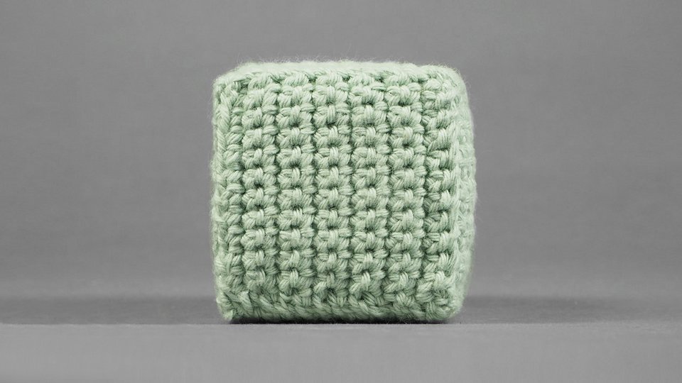 Materialwürfel aus Baumwolle