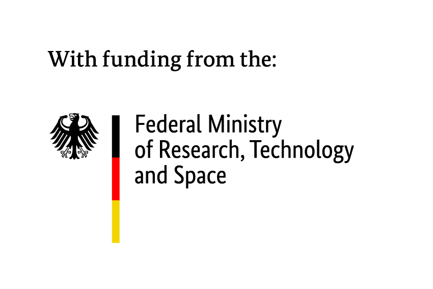 Logo "With funding from the: Federal Ministry of Research, Technology and Space""