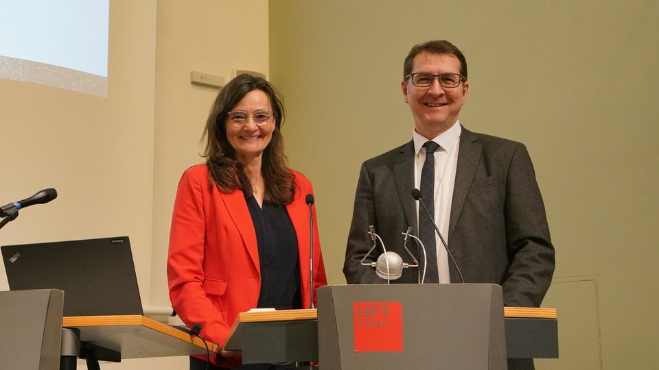 Rektorin Prof. Dr. Katja Rade und Prorektor Prof. Dr.-Ing. Lutz Gaspers
