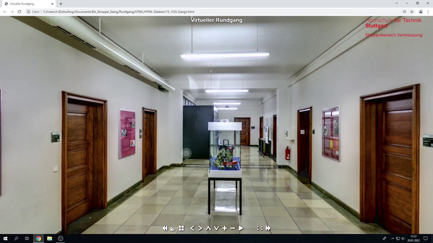 Screenshot des virtuellen Rundgangs