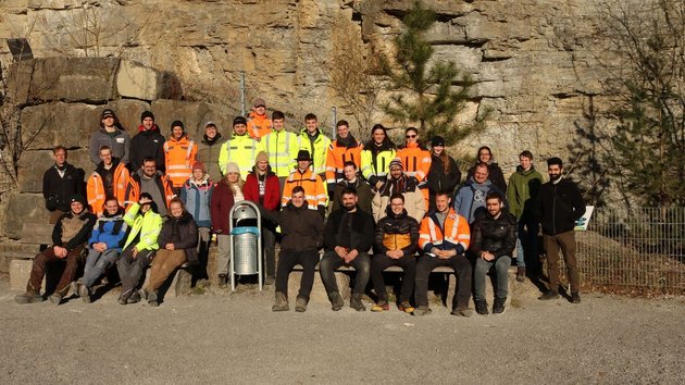 Gruppenbild beim Integrierten Vermessungsprojekt (IVP) 2025